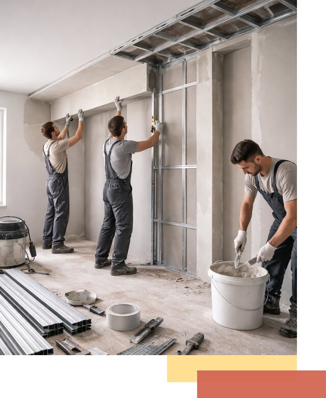 Монтаж потолка из гипсокартона с нишей в Горно-Алтайске