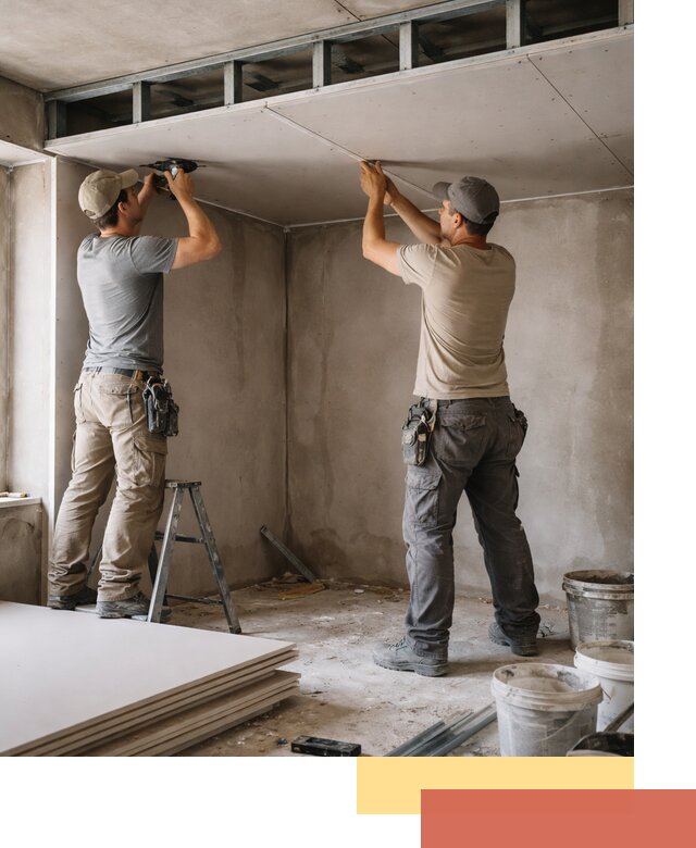 Короб из гипсокартона на потолке под ключ в Горно-Алтайске