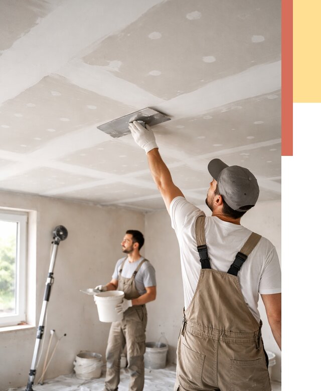 Шпаклевка потолка из гипсокартона в Горно-Алтайске от 3318 руб./м2 — услуги под ключ | ОТДЕЛОЧНИК-Грн