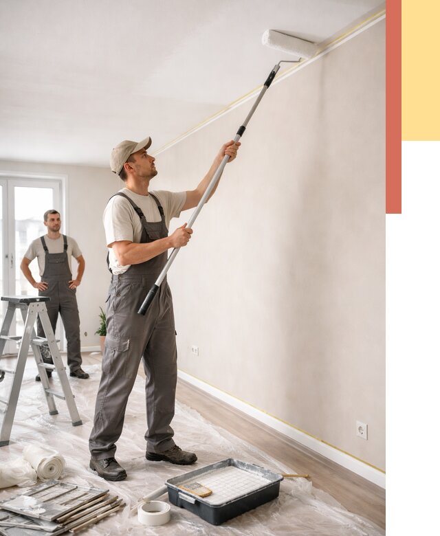 Покраска потолка из гипсокартона в Горно-Алтайске от 4666 руб./м2 — услуги под ключ | ОТДЕЛОЧНИК-Грн