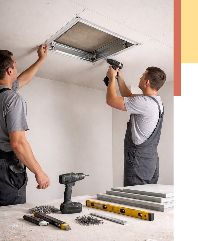 Установка люка в потолок ГКЛ в Горно-Алтайске от 2592 руб. под ключ | ОТДЕЛОЧНИК-Грн