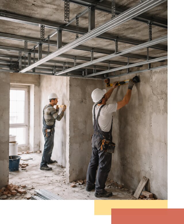 Монтаж каркаса потолка из профильного профиля в Горно-Алтайске