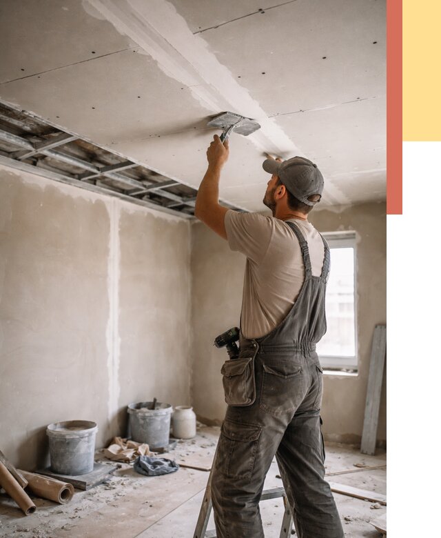 Ремонт потолка из гипсокартона в Горно-Алтайске от 674 руб./м² — быстро и недорого | ОТДЕЛОЧНИК-Грн