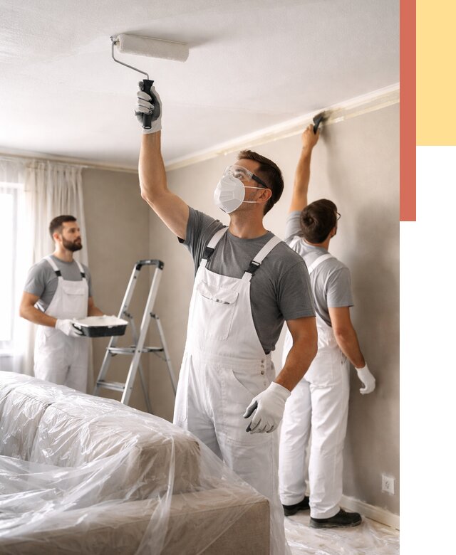 Покраска потолка водоэмельсионной краской в Горно-Алтайске от 2281 руб/м² — услуги под ключ | ОТДЕЛОЧНИК-Грн