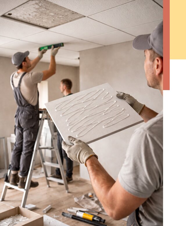 Монтаж потолочной плитки в Горно-Алтайске от 4666 руб. — быстро и недорого | ОТДЕЛОЧНИК-Грн