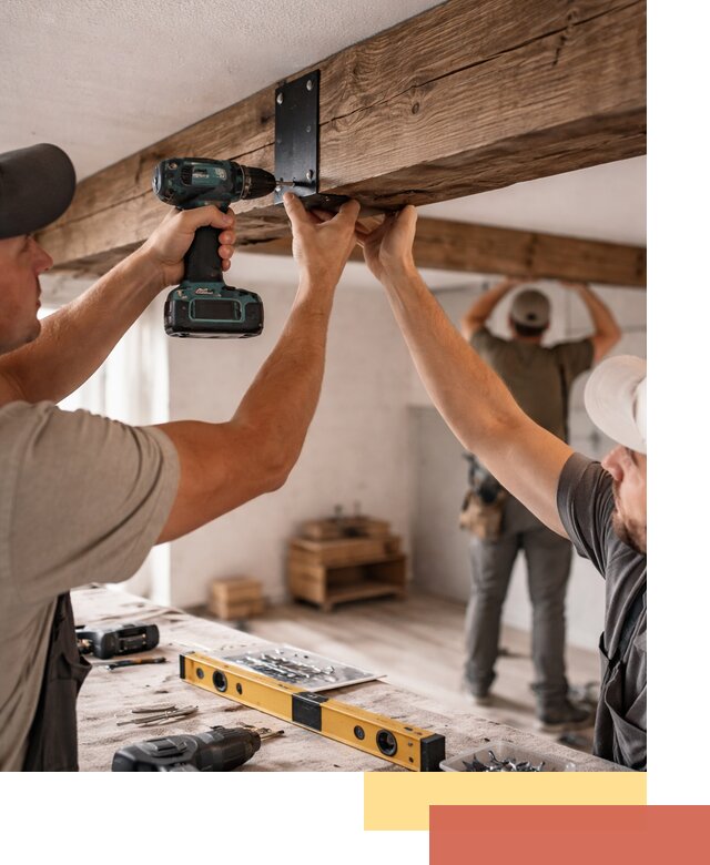 Монтаж декоративных потолочных балок в Горно-Алтайске