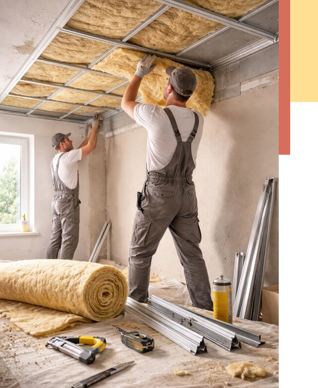 Утепление потолка в Горно-Алтайске от 7465 руб/м2 — недорого, быстро, под ключ | ОТДЕЛОЧНИК-Грн