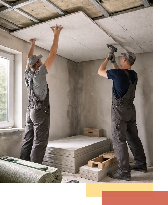 Шумоизоляция потолка панелями ЗИПС в Горно-Алтайске